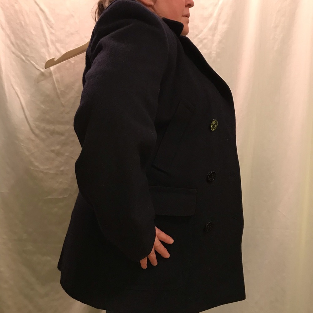 Navy Wool Coat - Picture 5 of 8